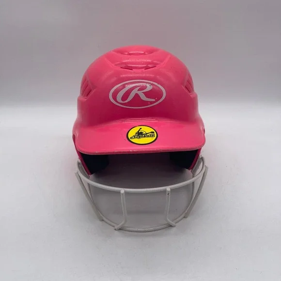 Rawlings RCFH Pink 6.5-7.5 Softball Batting Helmet + Face Guard WALRCFHMSBFG-OPK - Picture 13 of 16